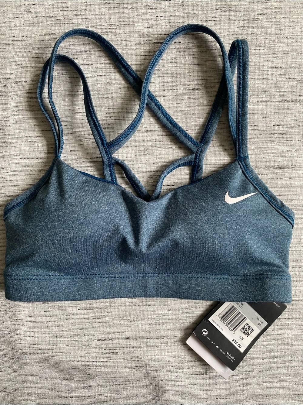 Nike Women's Teal Crisscross Strappy Sports Bra